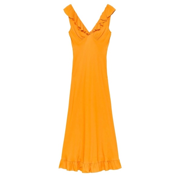 Doen Arleen Orange Maxi Dress NEW - Picture 7 of 11